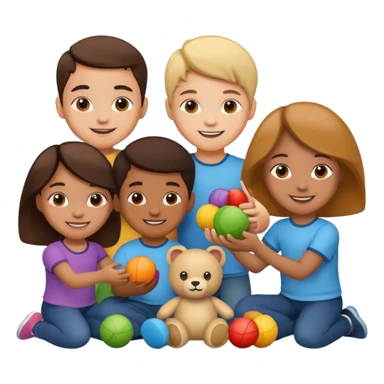 kids having fun sticker