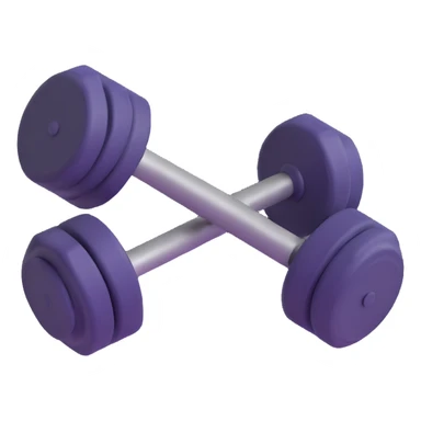 Dumbbell gym weight floating in the air, bright colors sticker
