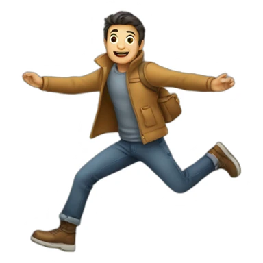 homme pouce en l'air gonflé sticker