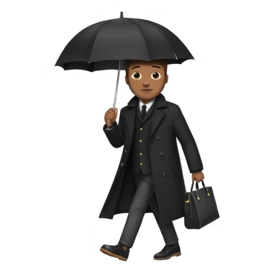 Street Umbrella Walker black man sticker