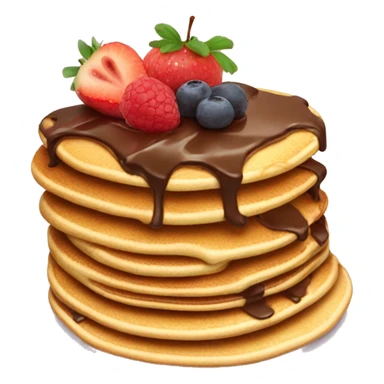 Pancake with chocolate and fruit  sticker