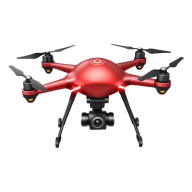 flying targeting drone acquires target and paints with laser sticker