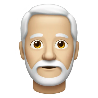 old white man with rectangular face, thick facial hair, brown hair (not white hair) sticker