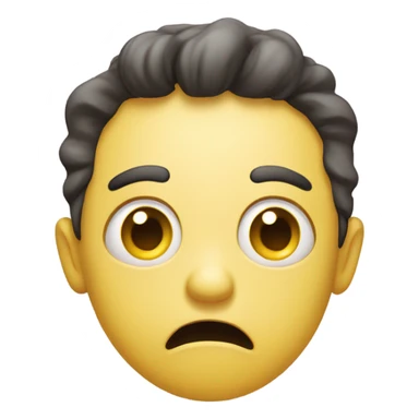 Shocked yellow emoji sticker