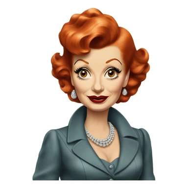 Mad Lucille ball sticker