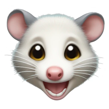 opossum Face with Tears of Joy Emoji sticker