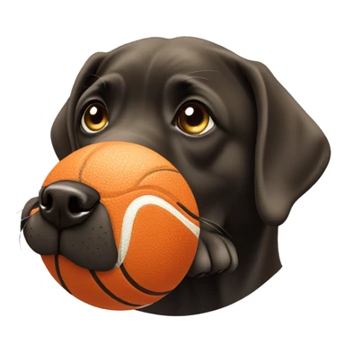 Labrador catching a ball sticker