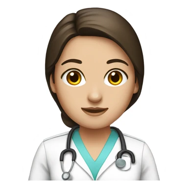 Brunette Nurse  sticker