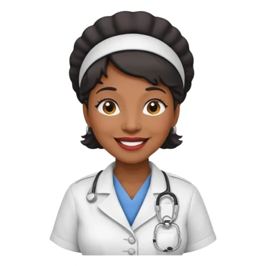 old black woman nurse sticker