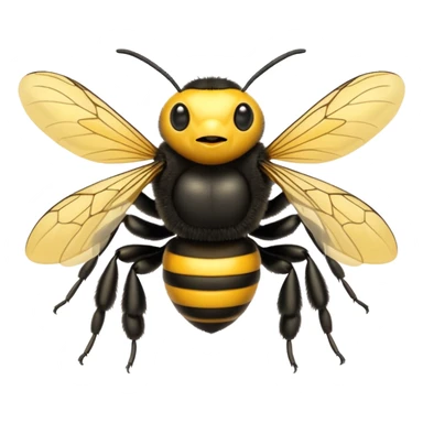 A surprised bumblebee sticker
