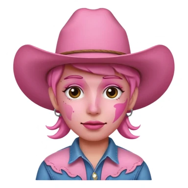 pink cowboy sticker