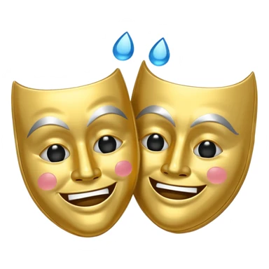 Two mask one is happy the other is sad sticker