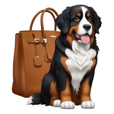 Bernese mountain dog with Birkin  sticker