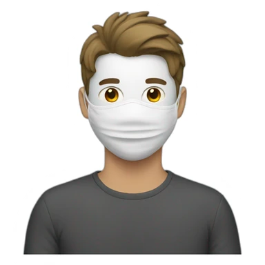 Guy with a white mask sticker