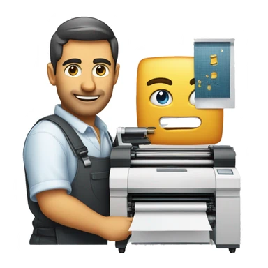 Plotter de impresión con ojos manos y pies sticker