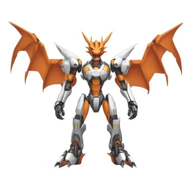 Mechanical Guilmon-Charizard-Medabot-Mecha full body sticker