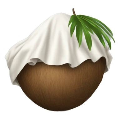 A coconut under a blanket  sticker