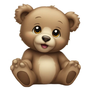 Baby bear at the seaside sticker