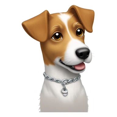 jackrussel long hair called jack on her collar sticker