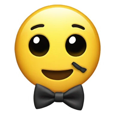 round XD Smiley with bow-tie sticker