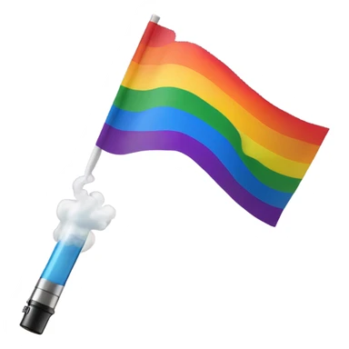 Gay pride flag with vape sticker