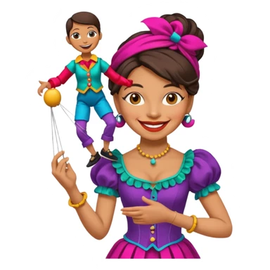 Street Puppet Performer woman sticker