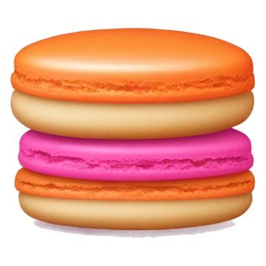 Two macaroons orange and pink sticker