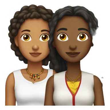 habesha man and colombian girl as a couple  sticker
