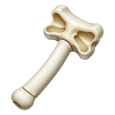 A single floating bone, white color sticker
