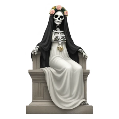 The statue of Santa Muerta, Goddess of Death sticker