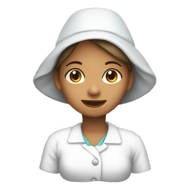 Girl with a bonnet nursing sticker