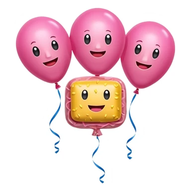 spam meat pink balloons sticker