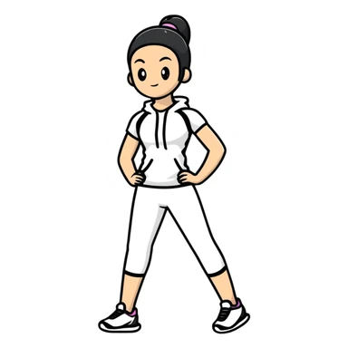 woman playing sports sticker