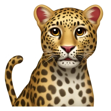 Cherry leopard sticker