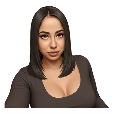 realistic indoor portrait of girl sticker