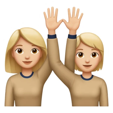 two people giving a high five, expressing trust and loyalty as a team sticker