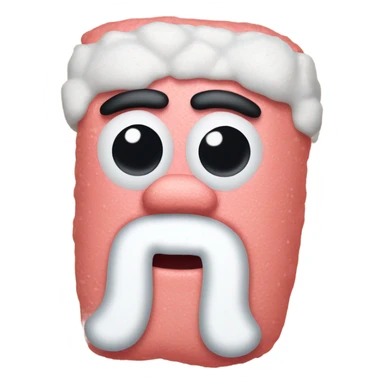 Patrick Star with white flour on his face sticker