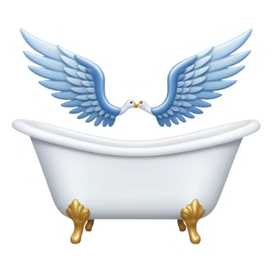 Bathtub with wings sticker