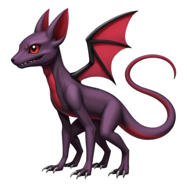 Gothic Edgy Badass Cool Genesect-Umbreon-Salandit-Fakémon-hybrid-creature (full body)  sticker