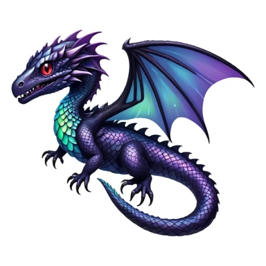 Gothic Dark Iridescent Fakémon-creature sticker