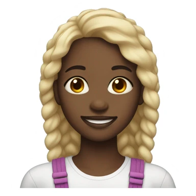 Black girl with braces sticker