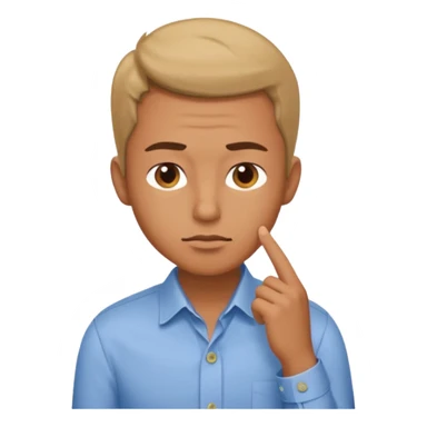 entepreneur deeply thinking. asking question. interested face sticker