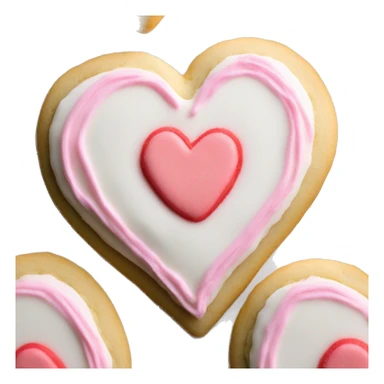 Heart sugar cookie with frosting sticker