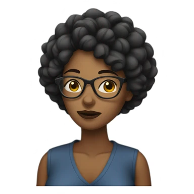 woman with glasses cant sleep sticker