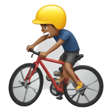 a guy crashing his bike sticker
