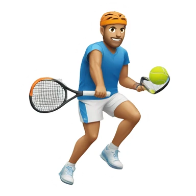 cats padel tennis player and runner sticker