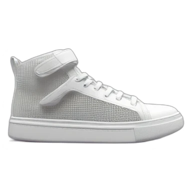 tech-loom bliss mesh pvc sneakers, surrealism, hyper aesthetic, hyper detailed, CGI, professional merchandise sticker