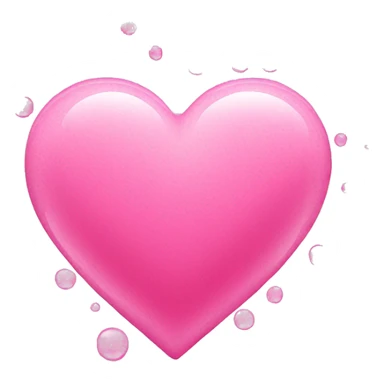 Pink heart with bubbles around it sticker