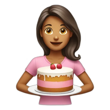 Gâteau sur fille sticker