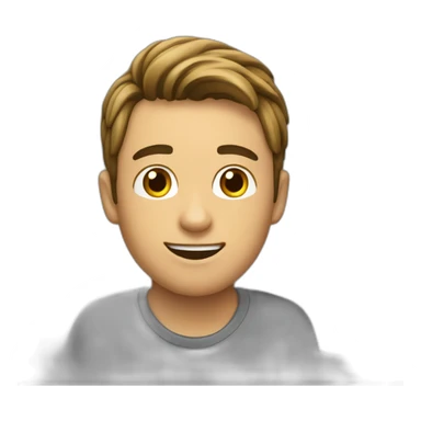 joven haciendo tarea sticker